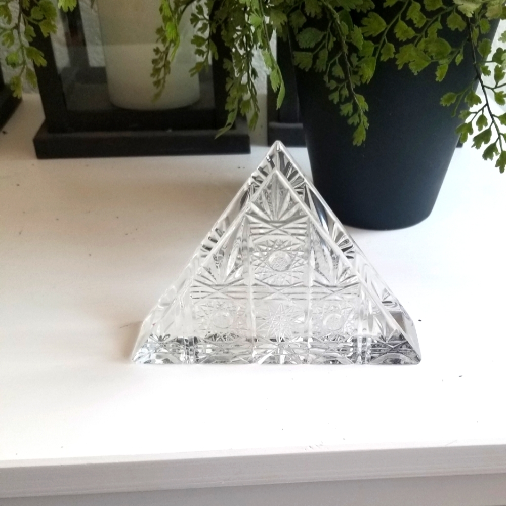 Vintage Crystal Cut Glass Napkin Holder